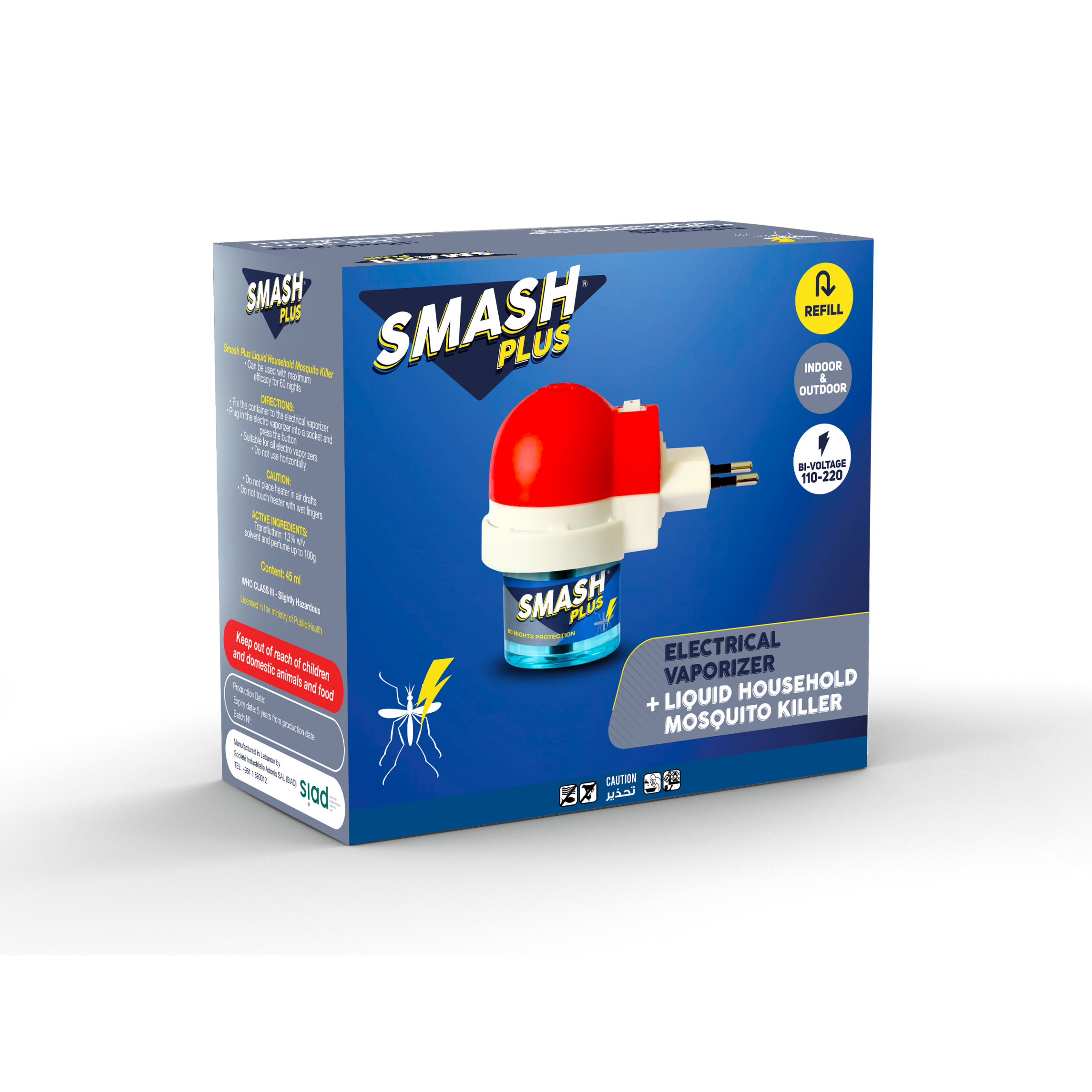 SMASH Plus Electrical Vaporizer + Liquid Household Mosquito Killer